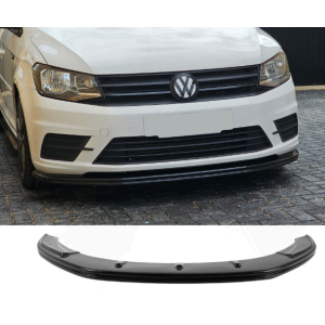 Lip frontal VW Caddy MK4 2015-2020 Plástico Preto Brilhante