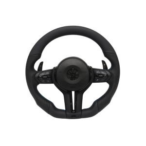 Volante BMW SÉRIE 5 6 7 F10 F11 F06 F12 F01 F02 2010-2018 Competition Riscas M Patilhas Pretas Aro Preto