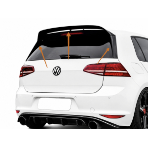 Aileron traseiro Golf 7 com abas laterais versão Standard look club sport