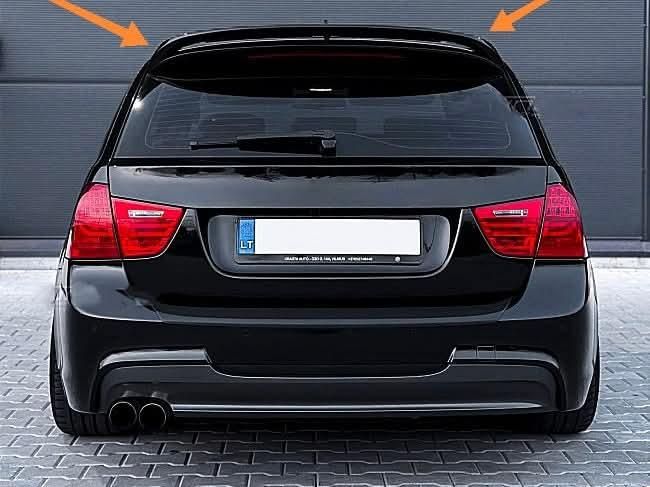 Aileron traseiro bmw série 3 carinha e91 05-12 plastico preto brilhante - Image 2