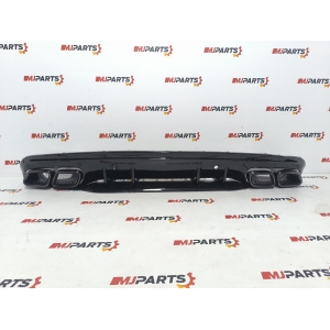 Difusor traseiro mercedes w205 14-21 sedan e carrinha amg look C63S com ponteiras pretas