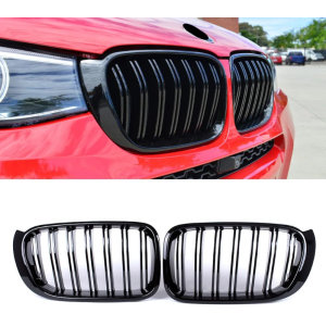 Grelha dupla BMW X3, F25, LCI, 2014-2017 Preto Brilhante