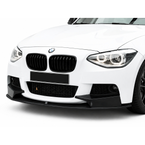 Lip frontal série 1 bmw f20 pre lci (11-15) m-performance preto brilho dividido 2 parts