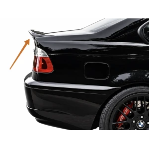 Aileron traseiro BMW E46 sedan look M3 CSL plastico preto brilhante