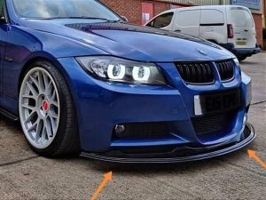 Lip frontal bmw e90 e91 pre lci pack m plastico preto brilhante