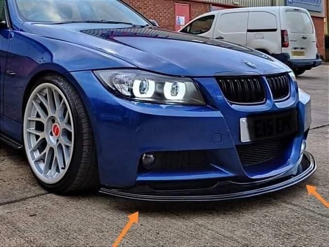 Lip frontal bmw e90 e91 pre lci pack m plastico preto brilhante