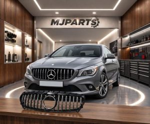Grelha mercedes w117 13-16 gtr preta riscas cromadas