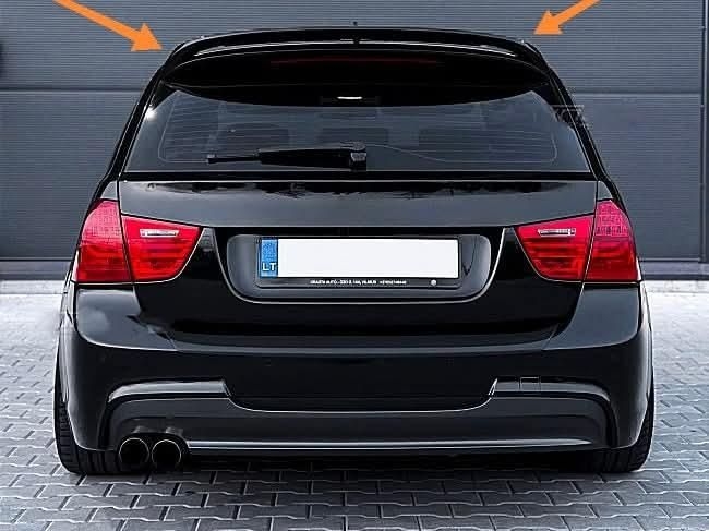 Aileron traseiro bmw série 3 carinha e91 05-12 plastico preto brilhante - Image 2