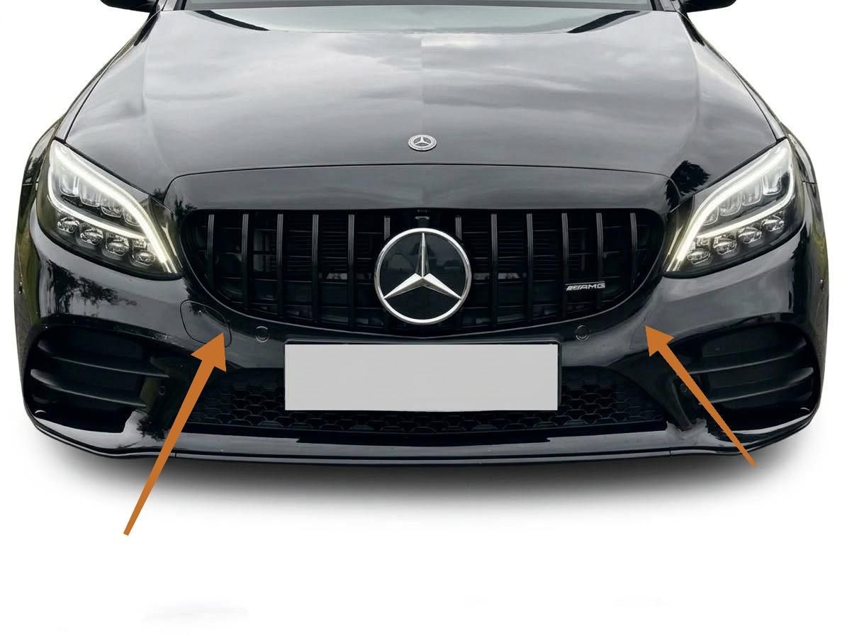 Grelha Mercedes W205 19+ AMG GTR riscas preta com câmara - Image 2