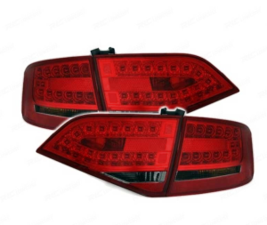 FAROLINS TRASEIROS LED AUDI A4 B8 07-11 VERMELHO ESCURECIDO